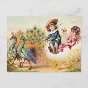 Vintage Osterfriedungen Feiertagspostkarte