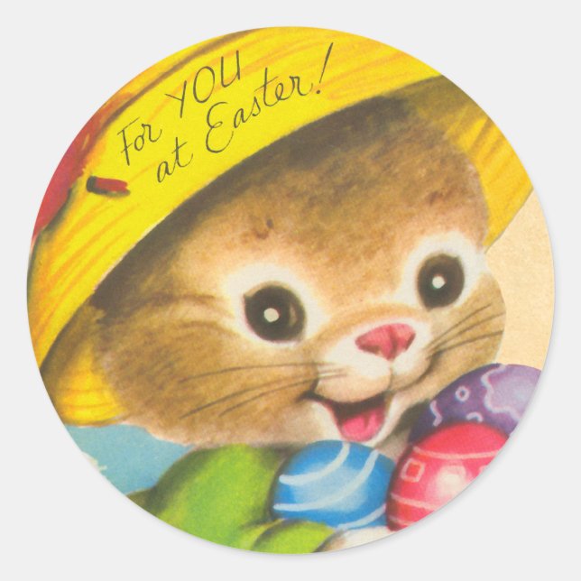 Vintage Ostergeblasene Kid Stickers (Vorderseite)