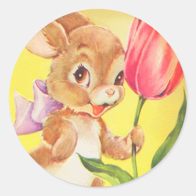 Vintage Ostergeblasene Kid Stickers (Vorderseite)