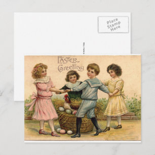 Vintage-Ostergruß Feiertagspostkarte