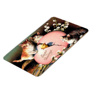 Vintage Ostergrüße Magnet