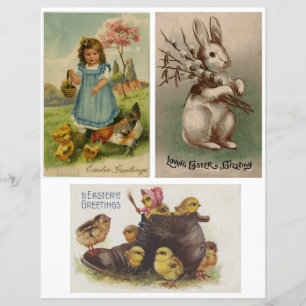Vintage Ostergrüße Scrapbook Papier