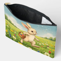 Vintage Osterhase auf Frühlingswiese