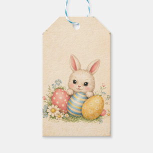Vintage-Osterhase-Geschenk-Anhänger Süßer Hase O Geschenkanhänger