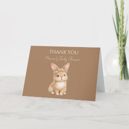 Vintage-Osterhase Kaninchen Baby-Aquarell Dankeskarte