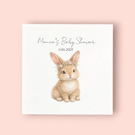Vintage-Osterhase Kaninchen Baby-Aquarell Serviette
