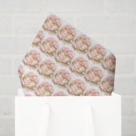 Vintage-Osterhase Kaninchen Rosa Aquarell Seidenpapier