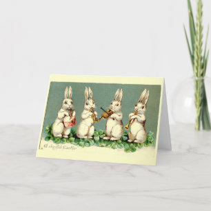 Vintage-Osterhase-Musikkarten Feiertagskarte