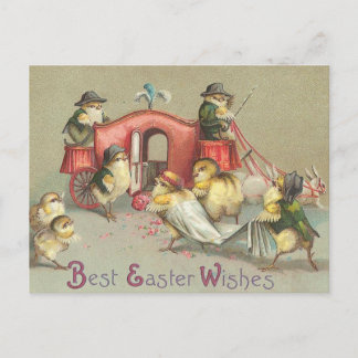 Vintage Osterhochzeit - Beförderung Feiertagspostkarte