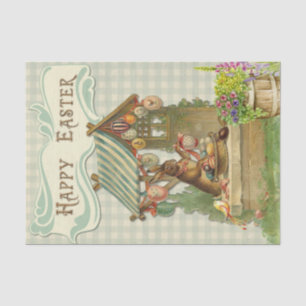 Vintage Osterkaninchen verkaufen Eier Seidenpapier