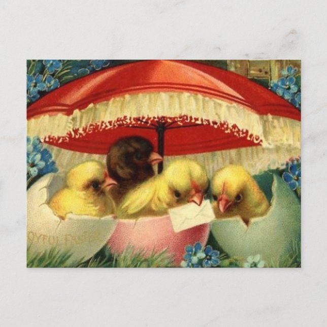 Vintage Osterkarte (1) Feiertagspostkarte (Vorderseite)