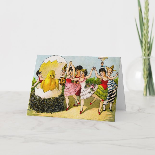 Vintage Osterkarte Feiertagskarte (Vorderseite)