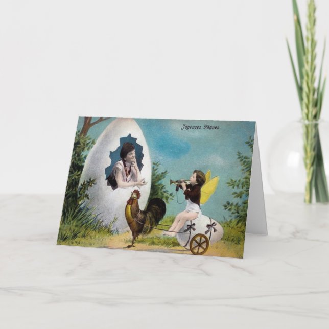 Vintage Osterkarte Feiertagskarte (Vorderseite)