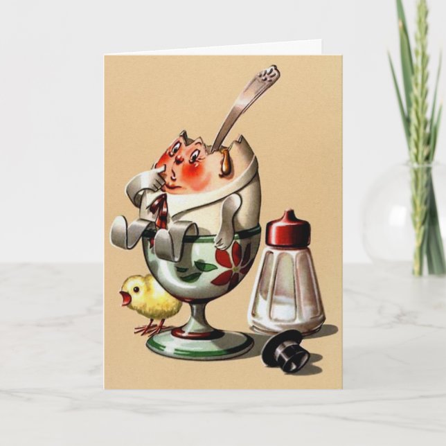 Vintage Osterkarte Feiertagskarte (Vorderseite)