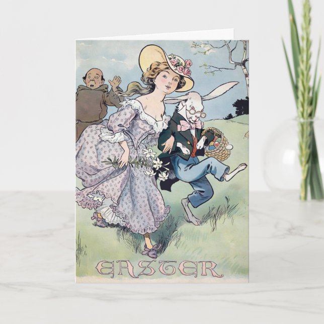 Vintage Osterkarte Feiertagskarte (Vorderseite)