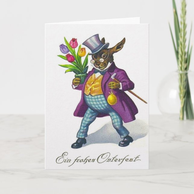 Vintage Osterkarte Feiertagskarte (Vorderseite)