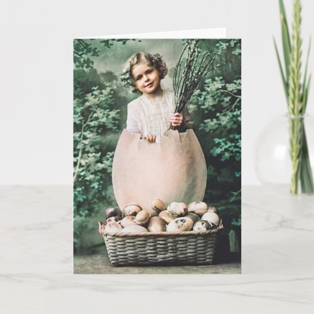 Vintage Osterkarte Feiertagskarte (Vorderseite)