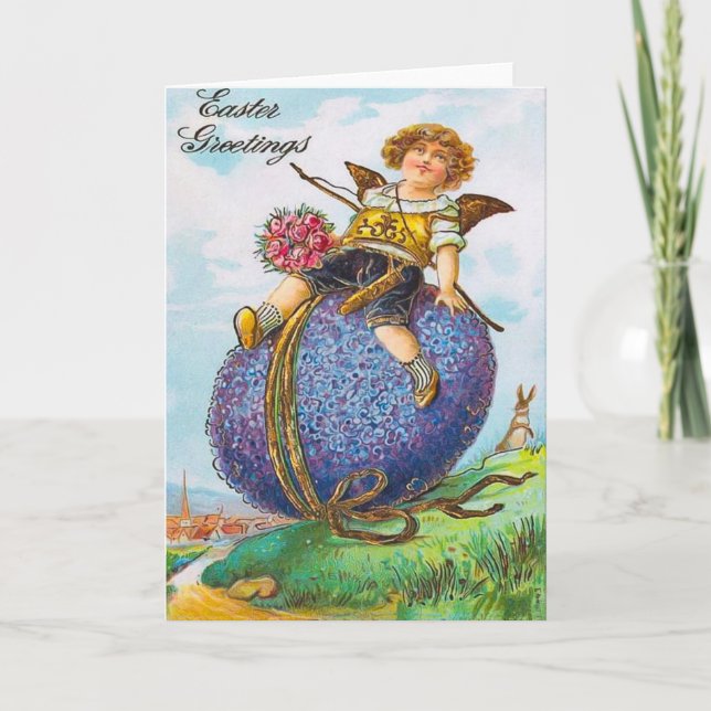 Vintage Osterkarte Feiertagskarte (Vorderseite)