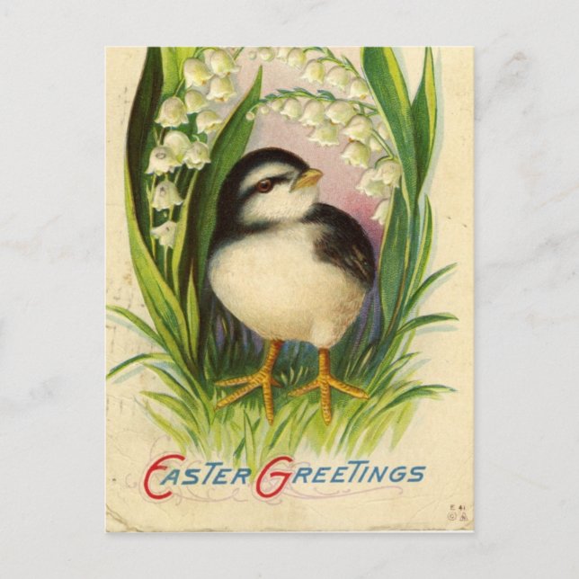 Vintage Osterkeule Feiertagspostkarte (Vorderseite)