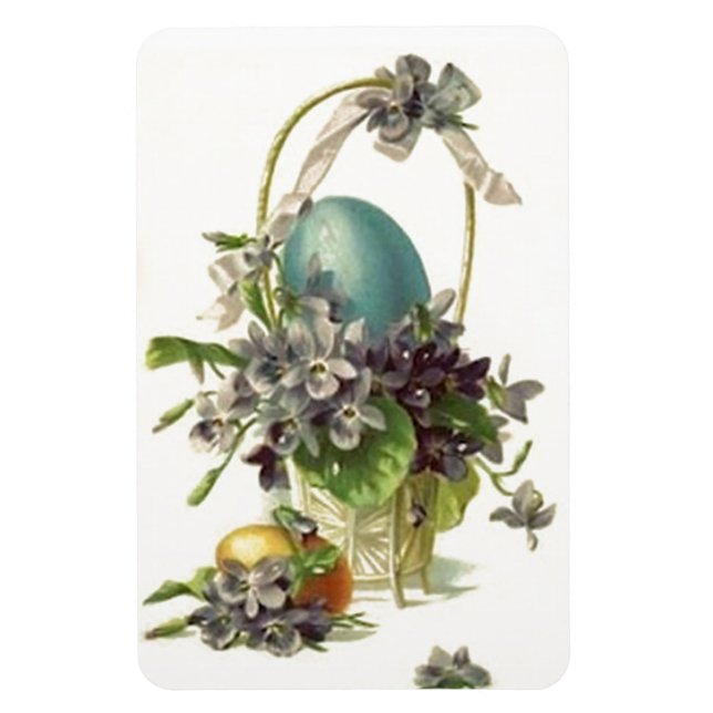 Vintage-Osterkorb-Eier Premium-Flexi-Magnet Magnet (Vertikal)
