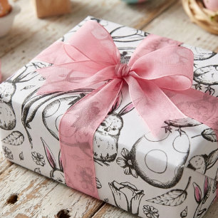 Vintage-Osterküken handgezeichnet Cottagecore Geschenkpapier