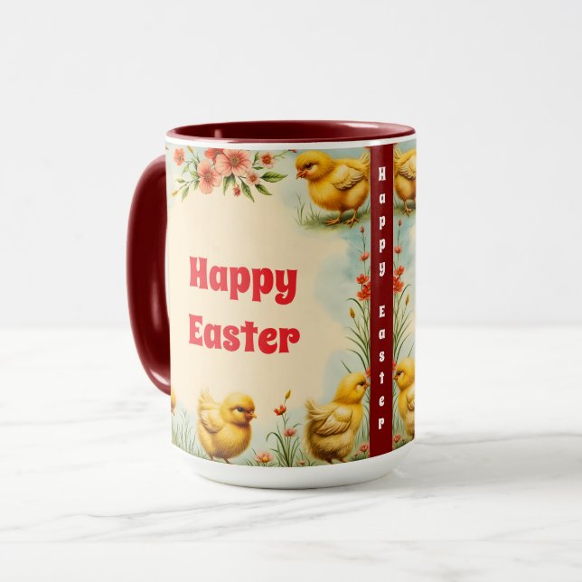 Vintage Osterlitten-Urlaubssammlung Tasse (Vorderseite Links)