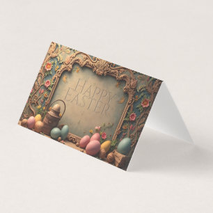 Vintage Ostermagie mit festlichen floralen Ornamen