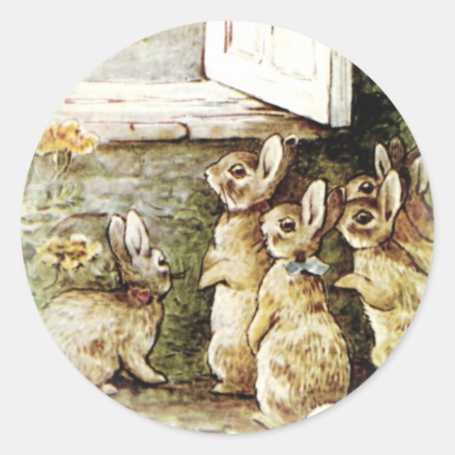 Vintage Ostermonumentkleber Runder Aufkleber (Vorderseite)