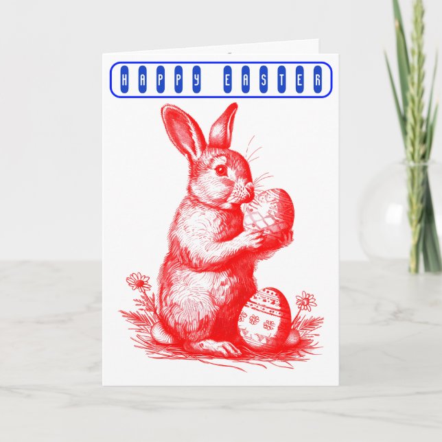 Vintage Ostern Karte (Vorderseite)