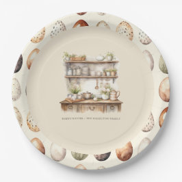 Vintage Ostern personalisiert Pappteller