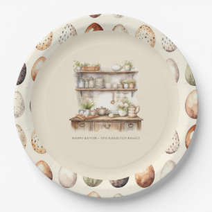 Vintage Ostern personalisiert Pappteller