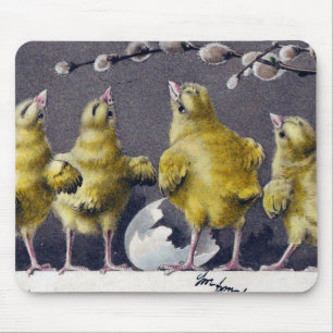Vintage Ostern Postkarte Mousepad