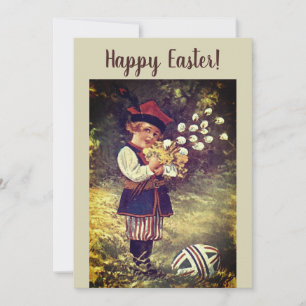 Vintage Ostern Retro Floral Religiös Einladung