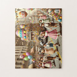 Vintage-Osterparade Retro-Frühlingsfeier Puzzle