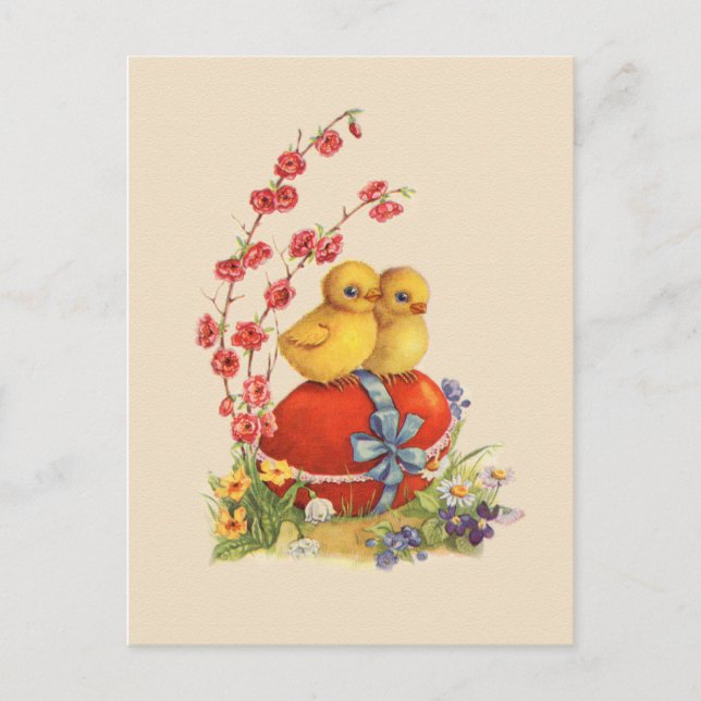 Vintage Osterpostkarte Feiertagspostkarte (Vorderseite)