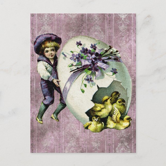 Vintage Osterpostkarte Postkarte (Vorderseite)