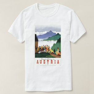 Vintage Österreich Reise Kunstplakat T-Shirt