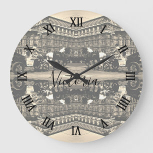Vintage Österreich Wien Fiaker Staatsoper Oper Große Wanduhr