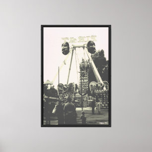 Vintage Österreich Wien Prater Vergnügungspark Leinwanddruck