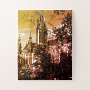 Vintage Österreich Wien Rathaus Rathaus Puzzle