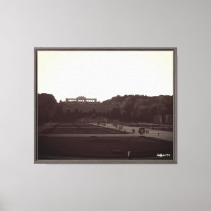 Vintage Österreich Wien Schönbrunn Gärten 1970 Leinwanddruck