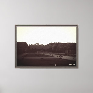 Vintage Österreich Wien Schönbrunn Gärten 1970 Leinwanddruck