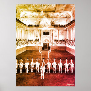 Vintage Österreich Wien Spanische Courbette Poster