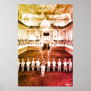 Vintage Österreich Wien Spanische Courbette Poster
