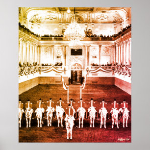 Vintage Österreich Wien Spanische Courbette Poster