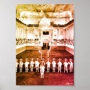 Vintage Österreich Wien Spanische Courbette Poster