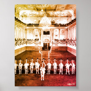 Vintage Österreich Wien Spanische Hofreitschule Poster