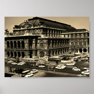 Vintage Österreich Wien Staatsoper Oper Poster