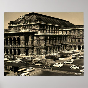 Vintage Österreich Wien Staatsoper Oper Poster