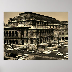 Vintage Österreich Wien Staatsoper Oper Poster